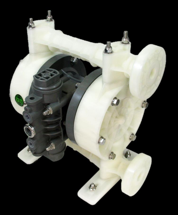 D202P -FL 3/4 Air Powered Double Diaphragm Pumps Maximum flow rate: 120 L/min Material Options: PPG.