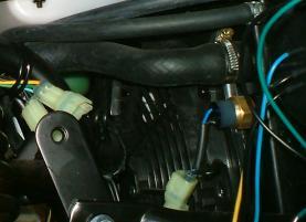 To this chapter contents 12. COOLING SYSTEM Loosen the radiator 4 bolts. Remove coolant upper side pipes.