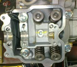 Avoid residues of gasket or foreign materials falling into crankcase as cleaning.