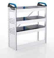 dividers 1 shelf with 4 S-BOXXes 1 shelf with 2 M-BOXXes 1 shelf with 2 T-BOXXes on guide rails 1 case clamp 4 shelves with mats and dividers 1 shelf with 4 S-BOXXes 2