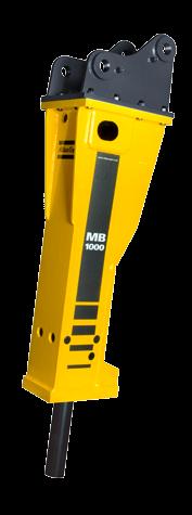 MB breaker range MB 750 MB 1000 Feature overview Technical data Carrier weight class 1) lbs 22,046-37,479 26,456-46,297 Service weight 2) lbs 1.654 2.205 Oil flow rate gpm 21.1-31.7 22.4-34.