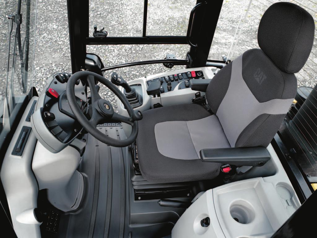 Operator Station Superior comfort keeps you productive, all day long. Cab Comfort Spacious, comfortable cab helps you stay productive throughout the work day.