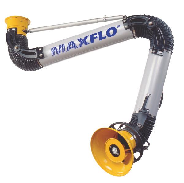 .. Multi-application equipment Welding Gouging Dusts Cutting Grinding Fumes xtrusion lines Gases able/bench mount model ypical applications for the MAXFLO fume arms 3 [75mm] and 4 [100mm]