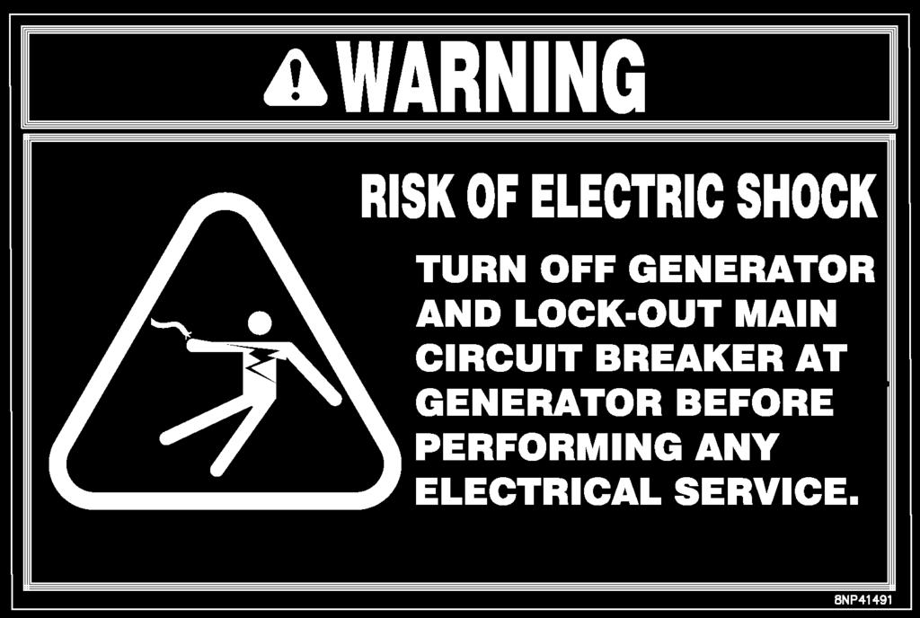 (5) Precautions about electrical shock hazard.