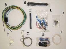 What you have: Harness Bag Harness Bag- 1 5 Wire Harness (A) 1 Bundle of wire ties (B) 1 6 inch