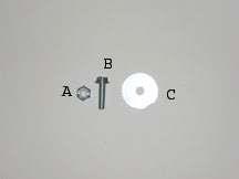 Toggle Switch Bag- (E) 1 Toggle switch (A) 2 Ring terminals (B) 1 Breakaway Hardware Bag- (F) 1
