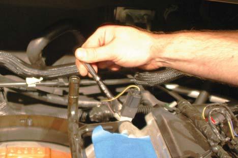 Disconnect the two heater hoses from the hard line connection at