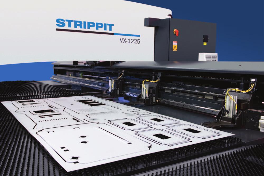 Strippit V/VX-Series yhigh hit rates of up to 425 HPM at 1" (25 mm) pitch (Strippit V-Series), up to 530 HPM at 1" (25 mm) pitch (Strippit VX-Series) y20 metric ton (Strippit VX-Series) or 30 metric