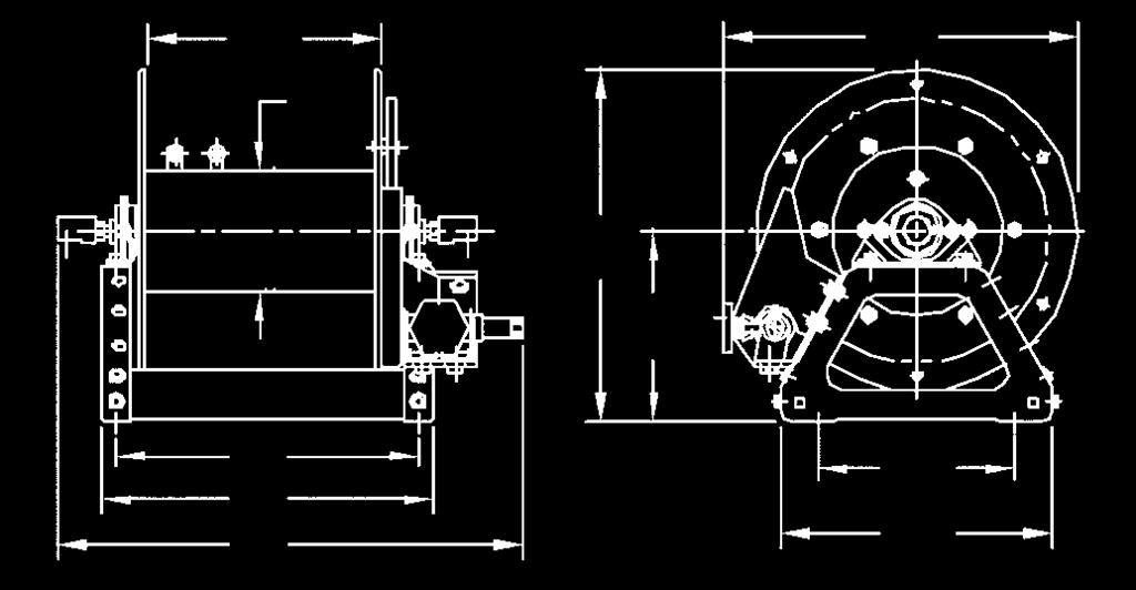 Series 2400 Standard Configuration Shown with MX Rewind Power 2400 Parts Drawing ISO 187 MX Parts Drawing ISO 213 Model Hose Capacity of Reel Approx.Weight Reel Dimensions*** Number feet lb. inches m.