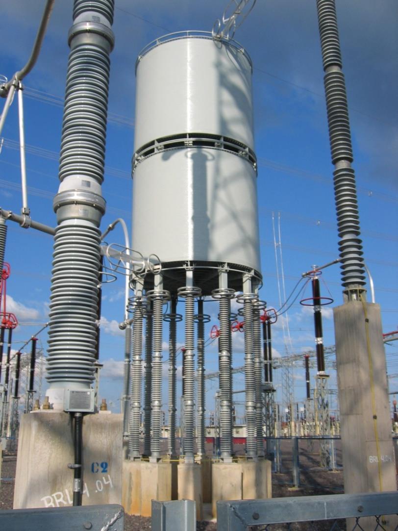 11.5 m Current Limiting Reactors Eletronorte 500 kv CLR System Voltage : 550 kv Impedance : 20 Rated current : 2600 A Rated Power: 135 MVA / Phase Thermal Short Circuit: 10 KA / 1 Sec.