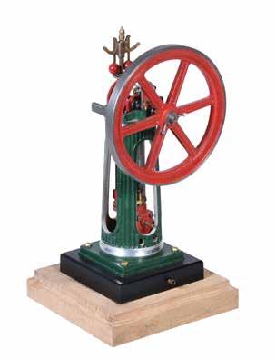62 A well-engineered model of a Vulcan live steam beam engine, built to the design by Edgar T.