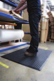 Bubble Stand Anti Fatigue Mat Ideal for dry environments. Bubble surface stimulates constant foot movement to increase blood circulation. Ramped edges for additional safety. Colour: Black.