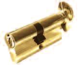 Europrofile Cylinder & Turn 70mm (35/35). Polished brass or satin chrome plate finishes. Supplied with two keys and fixing screw.