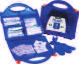 Small Catering First Aid Kit Supplied in attractive durable polypropylene blue plastic box with internal compartments for ease of access to the required dressing or treatment.