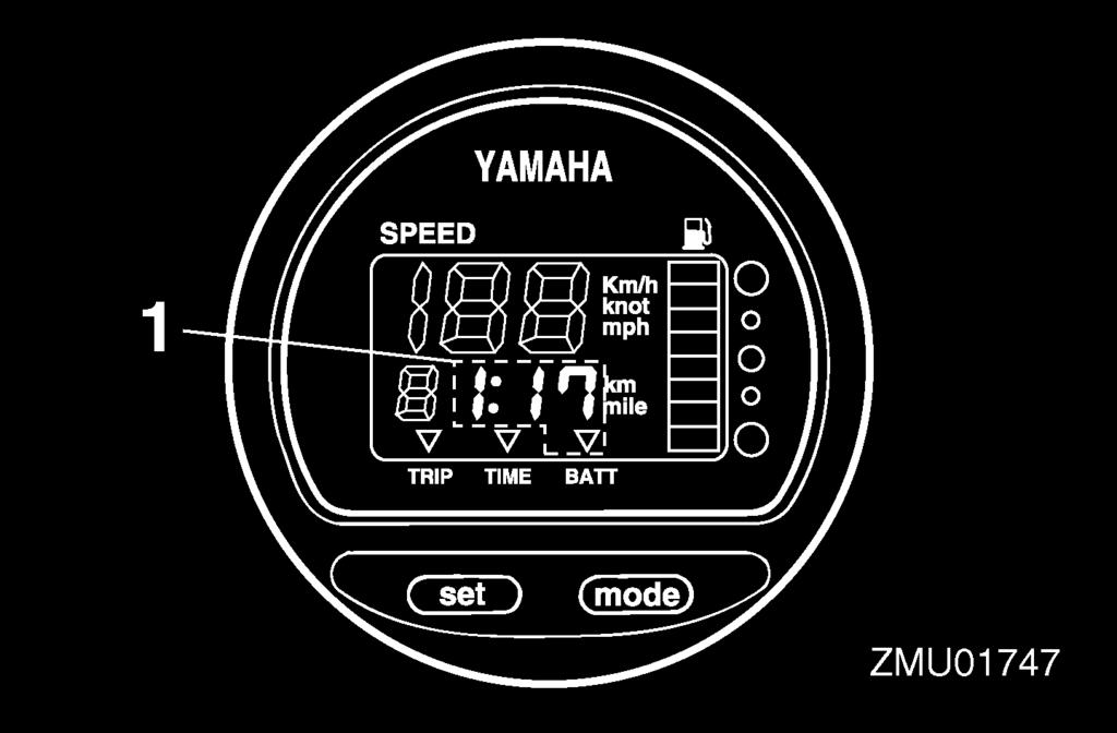 Instruments and indicators Get back to the port soon if an alert device has activated. For charging the battery, consult your Yamaha dealer. The clock operates on battery power.