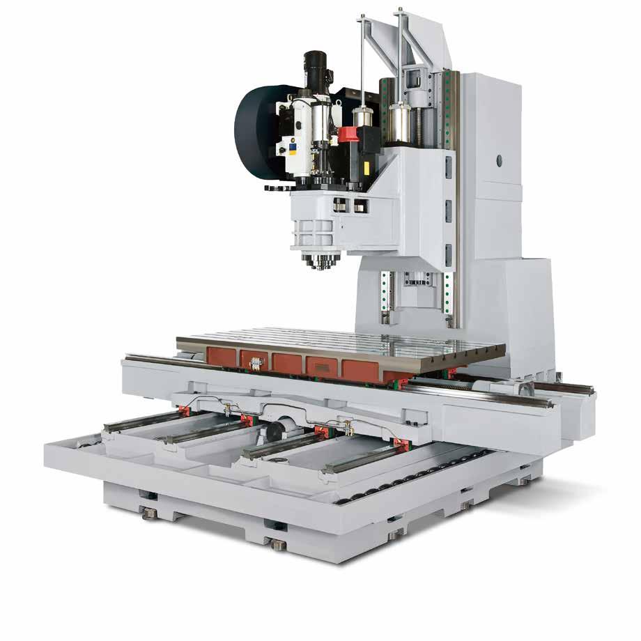 VMC 1600 1800 0 Low Speed High Torque Wide Range Spindle Motor Z Axis Used Servo Motor Brake System & Two Cylinders For Counter Balance For High Performance 0 Models Use NSK Roller Type Slide Blocks