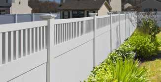 PRIVACY Caroline The Caroline style is a full privacy fence with several different rail options.
