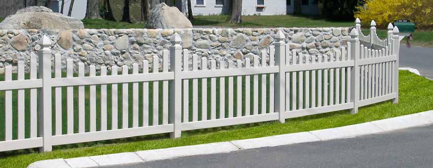 CONTEMPORARY PICKET Severn Tuckahoe Rail Options: 2 x 3½ Top Rail Only 2 x 3½ Bottom Rail with Aluminum