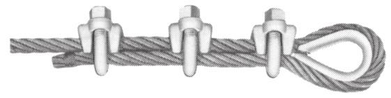 DROP FORGED WIRE ROPE CLIPS CHICAGO the Trade-Mark of quality wire rope fittgs is embossed on all forged steel clip bases.