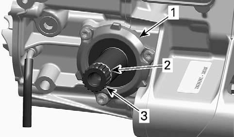PROCEDURES ENGINE DRIVE SHAFT NOTE: The engine drive shaft transmits the power from the gearbox to the front differential and is located inside the crankcase.