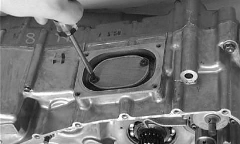 Installing Right-Side Components Fig. 3-431 A. Oil Strainer/Oil Pump B. Gear Shift Shaft 1.