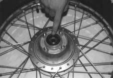 Wheel bearing remover : 09941-50110 INSPECTION WHEEL BEARING Inspect the play of the wheel bearings inner