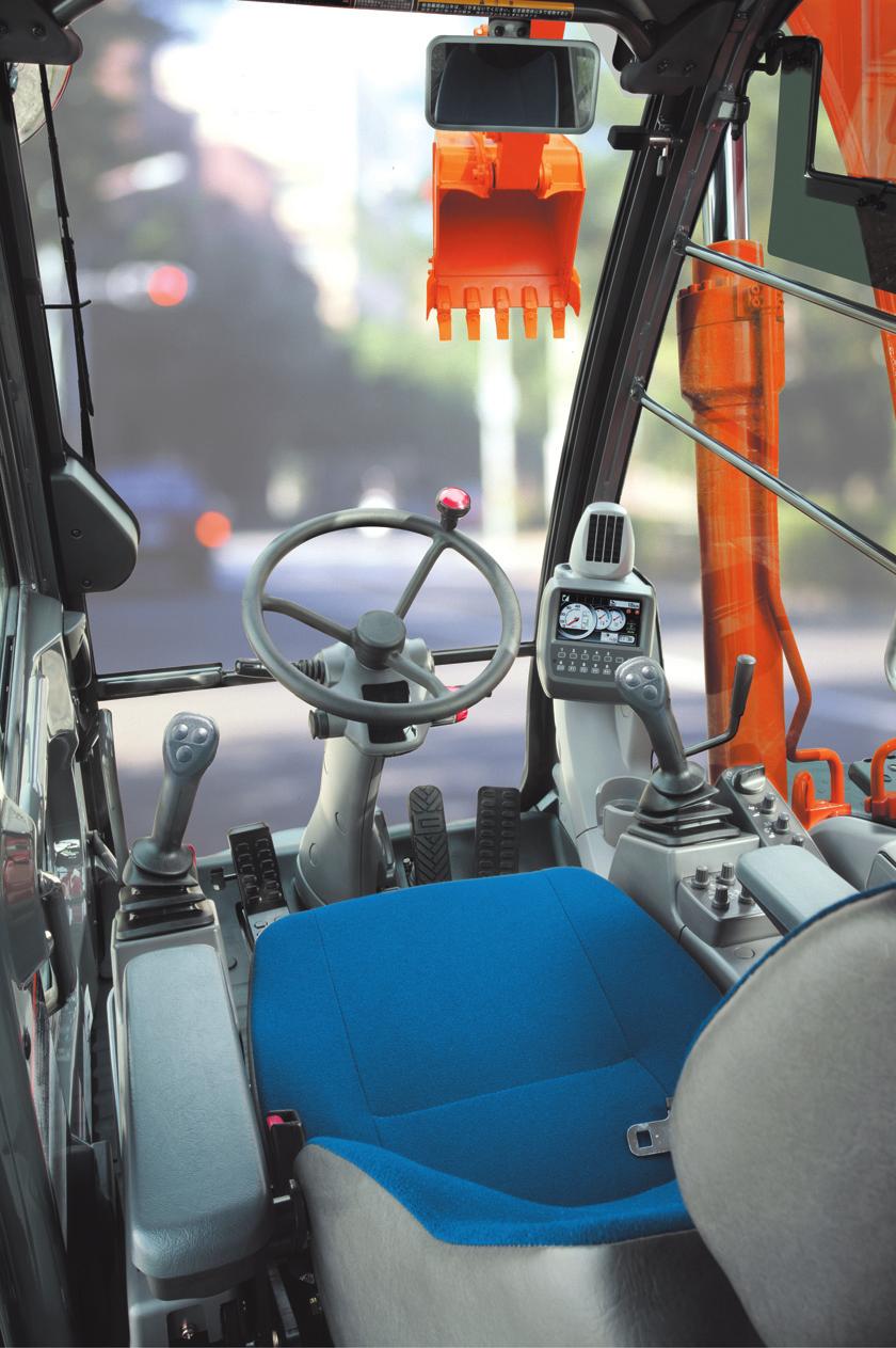 A New Standard in Operator Comfort The operator s seat of the ZAXIS-3 series gives the operator an excellent view of the jobsite.
