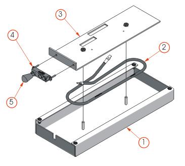 ELECTRICAL BOX & HOT PLATE PARTS TO SERVICE ELECTRICAL PARTS ON ELECTRICAL BOX: Lift up the wrapping bridge, then remove the screws holding the electrical control housing to the base.