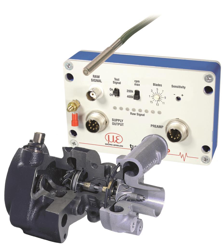 Eddy current principle: turbo charger-speed turbospeed DZ 136 Measuring system to detect speed in the turbo charger (test station, road trial) NEW - Speed detection 500 to 400.