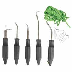 Installation Kit Complete tool kit for the installation of rubber screens including commercial vehicle screens Reinforced composite handles with heat treated, chromed steel shafts Handles include
