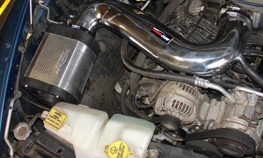 length of the intake, continue to tighten all nuts, bolts and