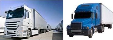 FUEL CONSUMPTION TESTING OF TRACTOR-TRAILERS IN THE EU AND THE U.S. VEHICLES TESTED Three tractor-trailers were tested, corresponding to a pair of best-in-class (BIC) vehicles, one from each market, and a typical European tractor-trailer.