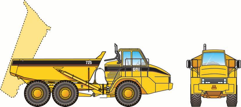 Turning dimensions Steer angle left/right 45 SAE turning radius 7255 mm 286 in Clearing radius 7590 mm 299 in Inside radius 3714 mm 146 in Aisle width 4964 mm 195 in Steering Optimal Loader/Truck