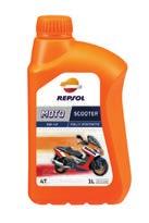 MOTO 4T FULLY SYNTHETIC REPSOL MOTO SCOOTER 4T 5W-40 API SL JASO T903:2016 JASO Repsol has developed this synthetic lubricating oil speciﬁcally for four-stroke scooters.
