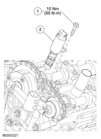 SECTION 303-14: Electronic Engine Controls REMOVAL AND INSTALLATION Procedure revision date: 05/10/2010 Variable Camshaft Timing (VCT) Oil Control Solenoid Item Part Number Description 1 W500215