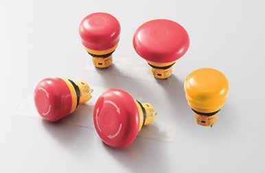 X6 Series Emergency Stop Switches (Unibody) Third-generation emergency stop switch with Reverse Energy Structure Smallest in its class Two button sizes ø30mm and ø40mm Two button colors red for