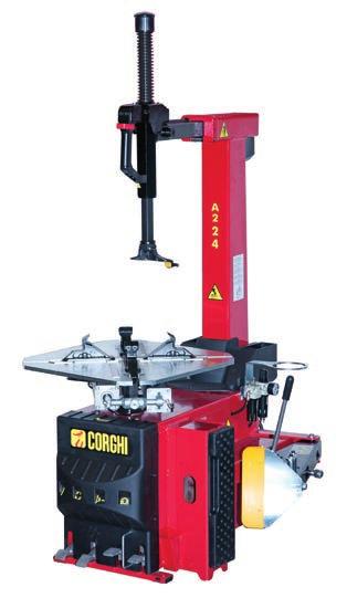 Tyre Changers and Wheel Alignment CORGHI A224 Inner clamping capacity 13-26 Inch Outer clamping capacity 10-24 Inch Maximum tyre diameter 1100 mm Maximum