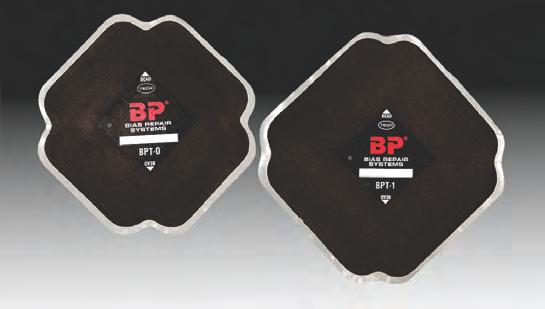Bias Ply Tire Repairs Tech BP repair units, produced with soft gray cushion gum, provide excellent adhesion when used with Tech 760 Chemical Vulcanizing Fluid or 775 Heavy Duty Blue Cement.