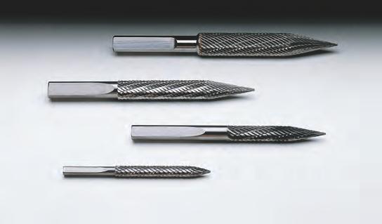 TECH Carbide Cutters, Carbide Burrs & Grinding Stones for Steel Cables Tech diamond-cut Carbide Cutters and Burrs are innovative skiving tools.