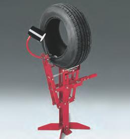 BRALREF For Passenger & Truck Tires from 13" thru 24.5" rim diameter. Spreads passenger, truck and bus tires for inspection or repair. Foot control valve conveniently located at base of machine.