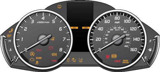 INSTRUMENT PANEL INSTRUMENT PANEL Learn about the indicators, gauges, and displays related to driving the vehicle.