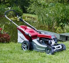 Petrol 4 wheel mowers SP485 HW V This superb mower is packed full of premium features including a powerful 160cc Honda OHC engine and a variable speed transmission driving the large diameter rear