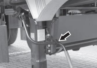 Crank retainer on the landing leg Pivoted foot As the air suspension loses pressure the