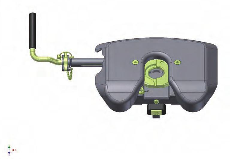 Coupling And locking Cab View Indicator Positions Showing Coupled and Locked 5th Wheel Green dot is visible at this position in guide tube Flip lock is fully seated and lynch pin is installed