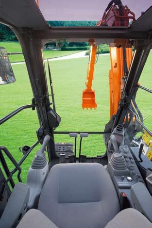 When getting in the Hitachi cab, the operator will feel comfortable and confident.
