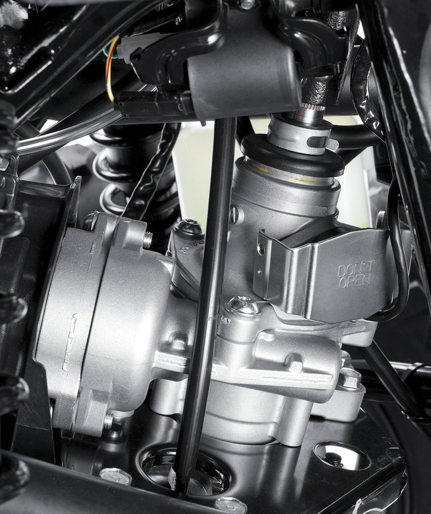 Significantly improved handling * Steering assembly revision sees the steering shaft no longer directly connected to the front differential.