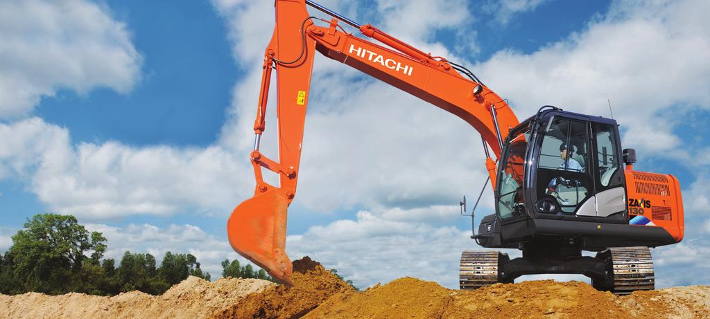 New ZAXIS provides reliable solutions: impressive fuel economy, swift front movements, and