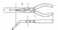 1168BM-H Extra lon bent needle knurled nose plier,