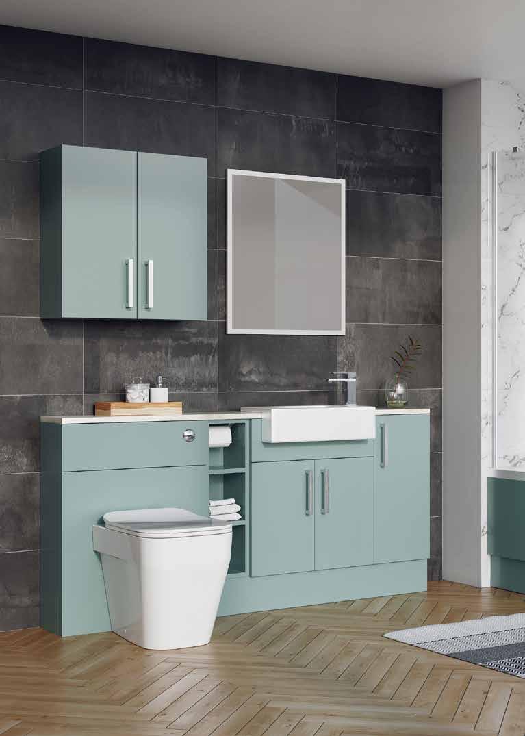 FURNITURE MODA FJORD Inspired by the Norwegian Fjords, this finish reflects the natural tones of the glacier water and creates and invigorating spa feel to any bathroom.