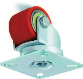 1 1N LIGHT DUTY LOW PROFILE Ball Bearing Polyurethane Plate Swivel Caster PLATE TYPE FEATURES Load Capacity Up to 220 lbs. (100 kg.